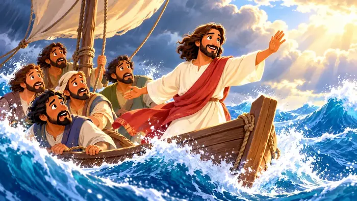 Jesus Calms the Storm illustration
