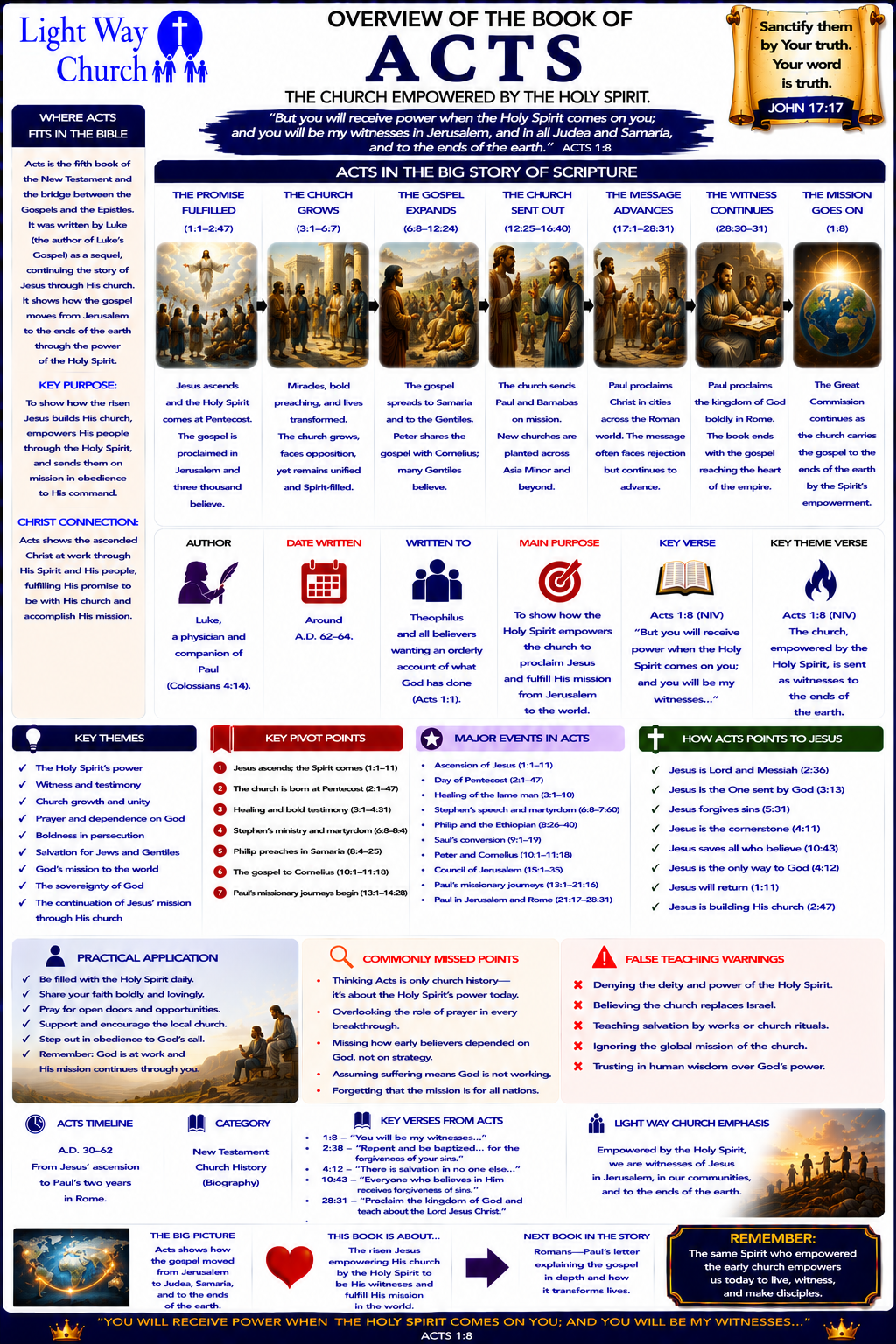 Light Way Church The Book Of Acts Overview
