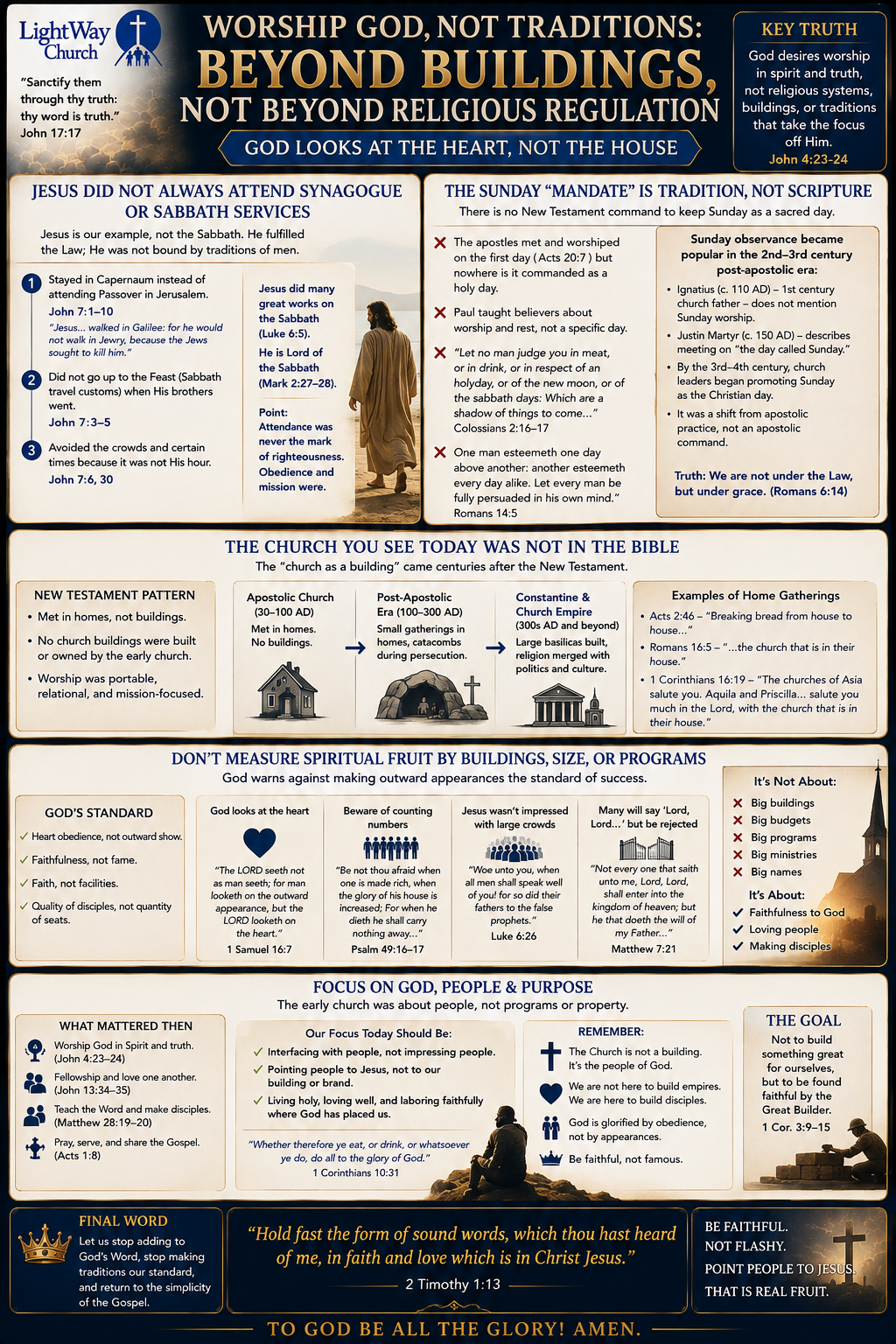 Worship God, Not Tradition: Beyond Buildings